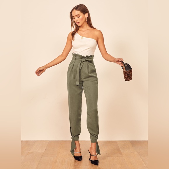 Reformation Pants - Reformation Avalon Pant - army green